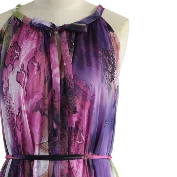 NWT Chicwish Women's Mysterious Purple Floral Maxi Slip Dress XS - Picture 3 of 4